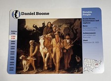 DANIEL BOONE Frontiersman Explorer Portrait 1994 GROLIER STORY OF AMERICA CARD