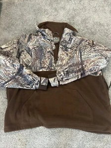 Drake Waterfowl 1/4 Zip Camo Pullover Coat Shadow Grass Fleece Men’s 2XL - Picture 1 of 8
