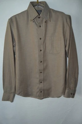 Camisa de vestir Enro para hombre manga larga marrón algodón bolsillo medio Foto 1 de 4