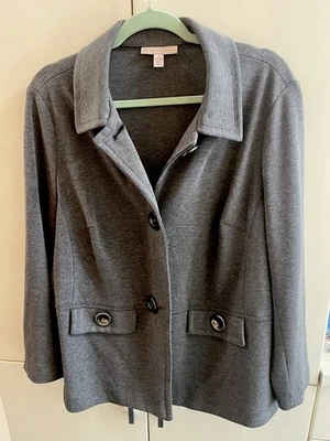 Hermosa Chaqueta Blazer Colección J M Talla 1X Color Gris Foto 1 de 4