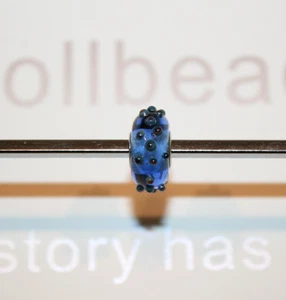 Neu TROLLBEADS OOAK Unikat LAA 925S Bead blau mit dunkelblauen Punkten - Bild 1 von 6