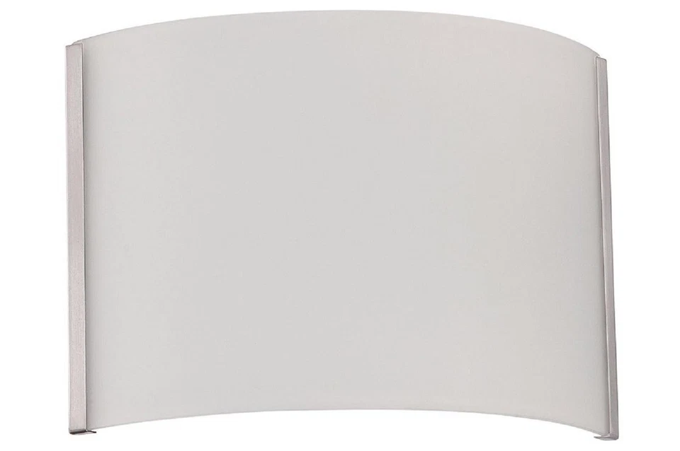 Arandela de parede Sunset Lighting 1 luz vidro fosco, regulável cetim brilhante níquel - Imagem 1 de 1