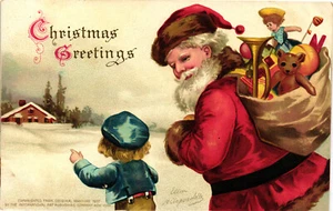 Babbo Natale, Père Noël, Santa Claus - Rilievo, Embossed, Gaufré - NV - B197 - Picture 1 of 2