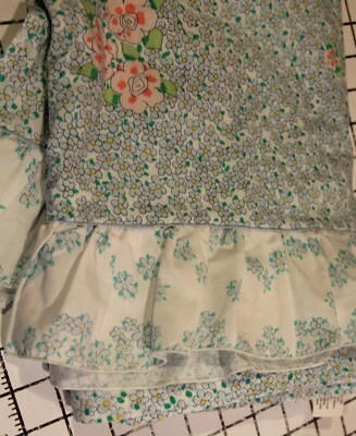 De Colección Barbara Brody Martex Doble Sábana Plana Azul Floral Usada en Excelente Condición Mezcla de Algodón Casa de Campo Foto 1 de 4