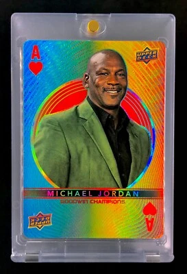 MICHAEL JORDAN RAINBOW FOIL REFRACTOR SP Insert Card Non Auto - BULLS - Image 1 of 4