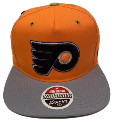 Zephyr NHL Philadelphia Flyers "POP" 5 Panel Flat Bill SnapBack Hat NWT - Image 1 of 4