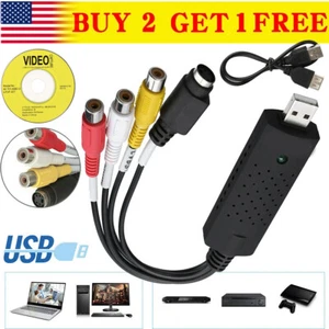 Capture Card USB 2.0 Audio Video VHS to DVD VCR PC HDD Converter Adapter Digital - Picture 1 of 8