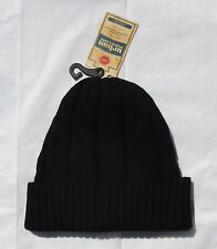 NWT MEN'S ONE SIZE URBAN PIPELINE BLACK CABLE KNIT BEANIE CAP HAT RIBBED CUFF
