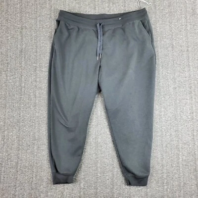 Old Navy Jogger Pants Mens 2XL Gray Cotton Tapered Leg Drawstring Loungewear - Image 1 of 4