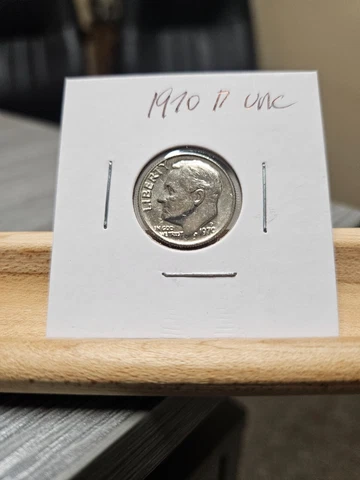 1970-D Uncirculated Roosevelt Dime Denver Actual Coin Pictured Cover