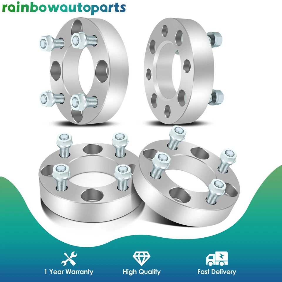4PC 1.25" 4x4.5 4x114.3 Wheel Spacers 12x1.5 for 2001 2002 Honda Accord Hyundai - Image 1 of 4