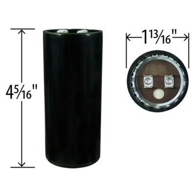 135-162 uF/MFD 330 VAC Start Capacitor replaces NGM 61B5D330135NCNG 11992 - Image 1 of 4