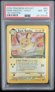 PSA 8 Dark Raichu 1st 83/82 Team Rocket Pokemon Card - Picture 1 of 2