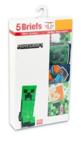 Paquete de 5 calzoncillos MINECRAFT ropa interior para niños talla 6 100 % algodón nuevos - Imagen 1 de 7