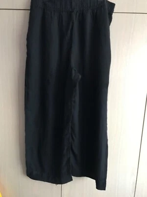 BNWT Ladies Tahari Black Linen Trousers - XL - Image 1 of 4