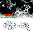 60PCS chrome Engine Bolt Caps Screw Cover Fit For Harley Touring Street Glide