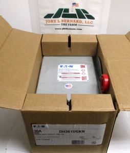 EATON , DH361UGKN , HEAVY SAFETY SWITCH , 30-AMP , 600 , SURPLUS - Picture 1 of 3