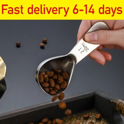 NUEVO 15 ml + 30 ml Acero Inoxidable Café Polvo Cuchara Medidora Cuchara Portátil Foto 1 de 4