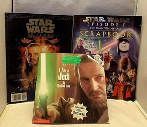 STAR WARS EPISODE 1 Books LOT X3 SOUVENIR EDITION SCRAPBOOK I AM A JEDI - Picture 1 of 6