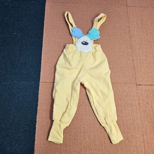 Vintage Carters Overalls Pants 24m Infant Toddler Yellow Dog USA Made W6a - Picture 1 of 10