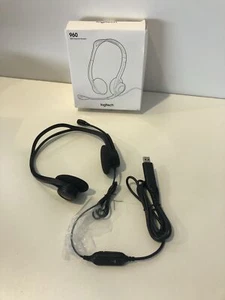 Słuchawki USB Logitech 960, zestaw słuchawkowy stereo, mikrofon z redukcją szumów - Zdjęcie 1 z 2