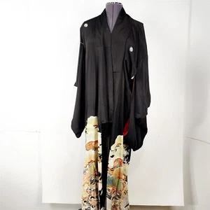 Antiguo kimono formal Tomesode de seda japonés auténtico vintage de los años 20 - Imagen 1 de 13