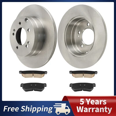 Rotores de freno de disco traseros de 284 mm pastillas de cerámica para Hyundai Sonata 2005-2008 V6 Foto 1 de 4