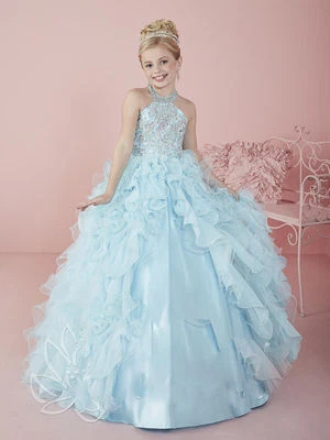Pageant Communion Custom Girl Kids Girl Party Prom Ball Gown Dresses Flower - Image 1 of 4