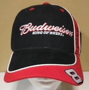 Neu mit Etikett schwarz & rot Budweiser Mütze Dale Earnhardt JR 8 Chase NASCAR King of Beers - Bild 1 von 14