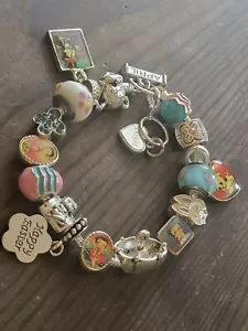 Betty Boop Charm Bracelet April Spring Easter Bunny Theme Toggle - Picture 1 of 8