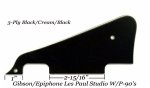 Les Paul LP Studio W/P-90's B/C/B Pickguard & Bracket for Gibson Guitar Project  - Picture 1 of 3