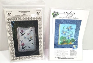 Eileen Sullivan & Gingham Goose Quilt Patterns BLOSSOMING FLOWERS & VIOLETS - Picture 1 of 6