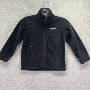 Columbia Jacket Youth XXS Black Full Zip Fleece Outdoors Pockets Polyester Kids - Picture 1 of 6