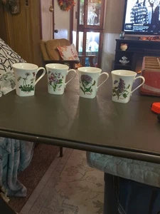 Portmeirion The Botanic Garden - Set Of Four Coffee Mugs   -Excellent Cond - Picture 1 of 6