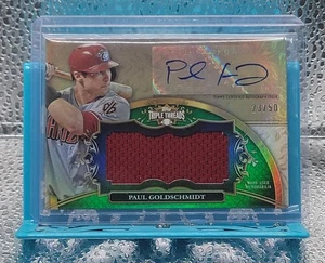 2013 Topps Triple Threads Unity Auto Jumbo Relics Emerald Paul Goldschmidt 23/50 - Picture 1 of 2