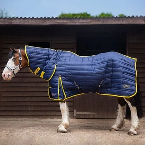 STABLE RUG 200GM WITH NECK NAVY GALLOP TROJAN HORSE PONY INDOOR *FREE POSTAGE* - Picture 1 of 5