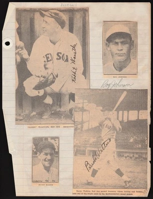 Libro de recortes firmado por Bucky Walters Warstler Johnson 8" x 10" página autógrafo *AC65 Foto 1 de 2
