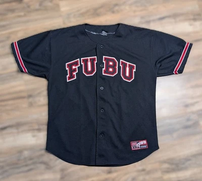Vintage Y2K FUBU Baseball Jersey Mens Size Large VTG Hip Hop Grunge Punk - Image 1 of 3