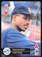 1992 U.S. Playing Card Co. Baseball Aces #5 Fred McGriff San Diego Padres