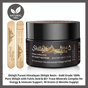 Shilajit Purest Himalayan Resin – Gold Grade 30g, Fulvic Acid, Energy Support - Picture 1 of 8