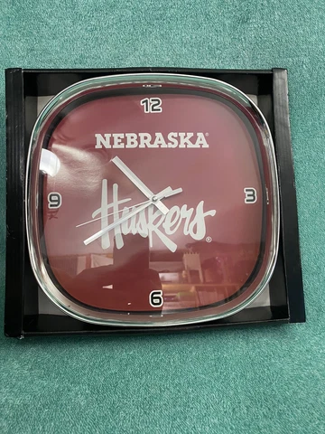 Nebraska Cornhuskers Square Red Face Wall Clock Cover