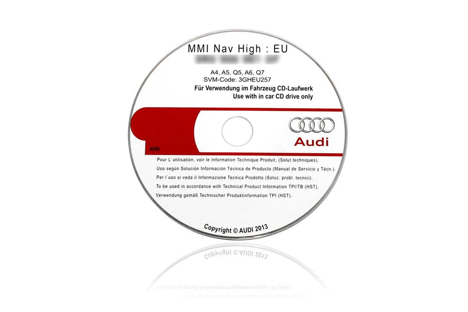 MMI High 3G System Audi MMI Software Update CD für Audi A4 A5 A6 A8 Q7 auf 0187 - Bild 1 von 1
