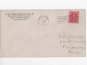 FDC #688 USA Base Hospital Philadelphia corner mark Braddock PA - Picture 1 of 1