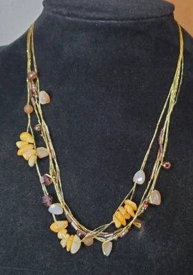 STYLE & CO Collar Boho Multi-Hebra Tono Dorado Cuentas, 18" + 3" Extensor J3 Foto 1 de 2