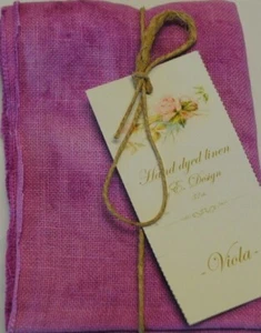 Hand Dyed Linen "E Design" YOU CHOOSE COLOR AND SIZE - Picture 1 of 16