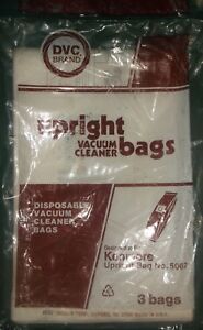 KENMORE UPRIGHT VACUUM CLEANER BAGS No. 5067 PACK OF 3 VAC BAGS NEW DVC BRAND