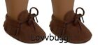 Brown Moccasins For 18" American Girl or Baby Doll Shoes FREESHIP ADD-ONS! LovvU