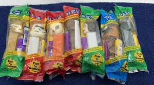 Vintage Star Wars Lot of 7 Pez Containers + Candy In Packaging (D1) - Picture 1 of 9