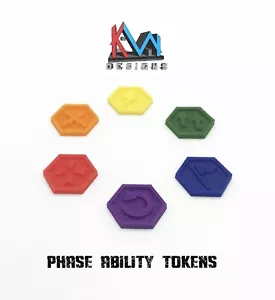 3D Printed - Phase Ability Tokens (Set of 6) - Picture 1 of 2