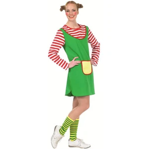 Freche Göre Damen Kleid / Karneval Fasching Frechdachs Ringelshirt Kostüm L-XL - Bild 1 von 2